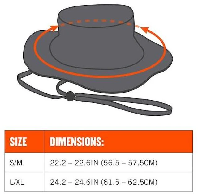 Alt view image 7 of 7 - ERGODYNE 8936 Ranger Hat,L/XL