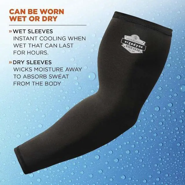Alt view image 4 of 4 - Chill-its By Ergodyne Polyester, Spandex Protective Sleeve, 8.50"L, Black 6690