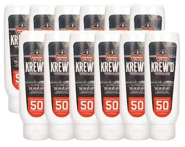 Alt view image 6 of 12 - Ergodyne KREW'D Sunscreen Lotion SPF 50 8 Oz. 12/Pack (16636)