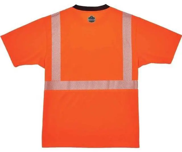 Alt view image 2 of 2 - ERGODYNE 8280BK Short Sleeve Hi-Vis Black Bottom T-Shirt, Class 2, Polyester