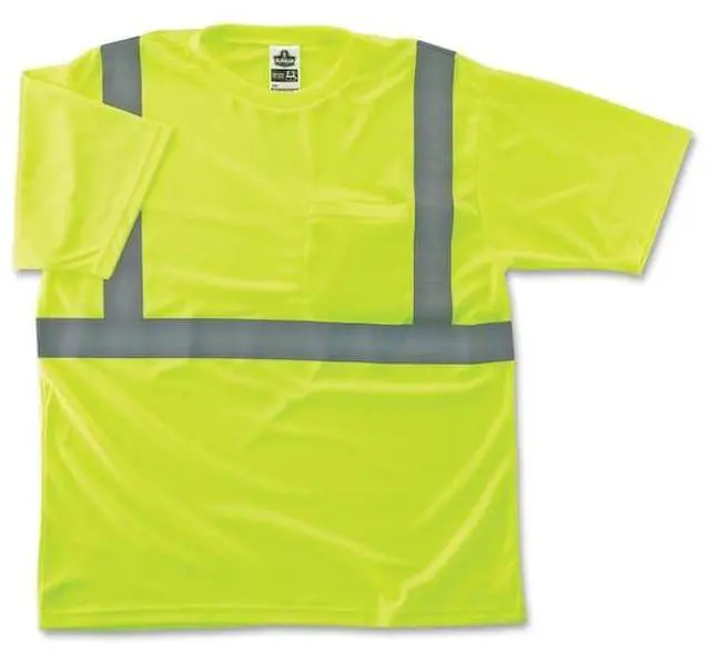 Alt view image 5 of 5 - Class 2 Reflective T-Shirt Small Lime
