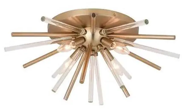 Main image of VAXCEL C0250 Aria 22.5-in Natural Brass 4 Light Mid Century Modern Sputnik