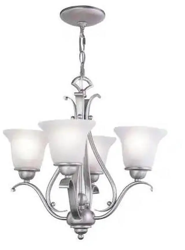 Alt view image 4 of 10 - Vaxcel Monrovia 4 Light Chandelier Brushed Nickel - CH35404BN
