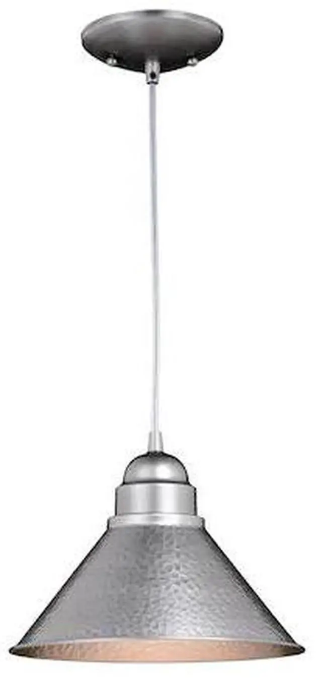 Main image of VAXCEL T0493 Outland 1 Light Pewter Farmhouse Outdoor Barn Dome Pendant