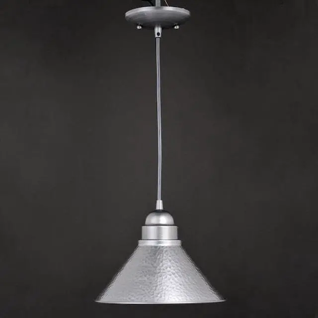 Alt view image 6 of 7 - VAXCEL T0493 Outland 1 Light Pewter Farmhouse Outdoor Barn Dome Pendant