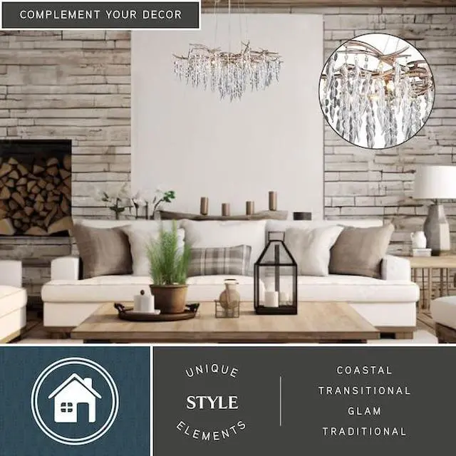 Alt view image 6 of 7 - VAXCEL H0230 Rainier 5 Light Chandelier