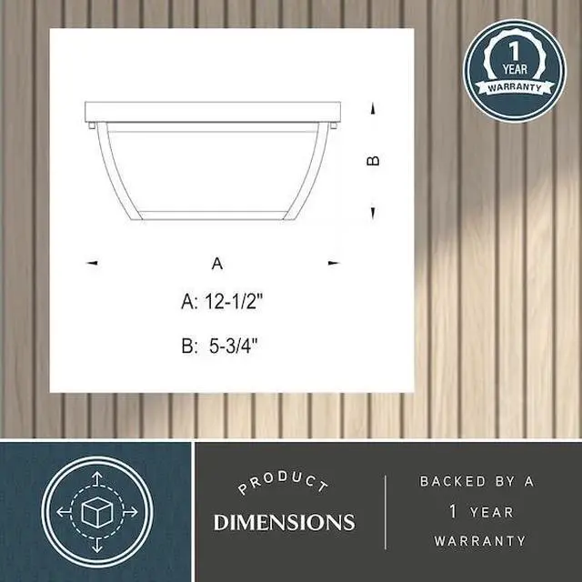 Alt view image 4 of 8 - Vaxcel T0212 granville Outdoor Flush Mount, 13", Oil Burnished Bronze Finish