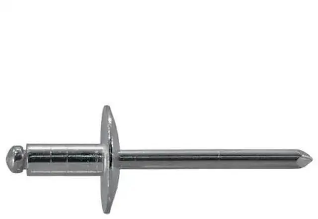 Main image of MIDWEST FASTENER 53951 Blind Rivet, Large Flanged Head, 3/16 in Dia., 1/16 in