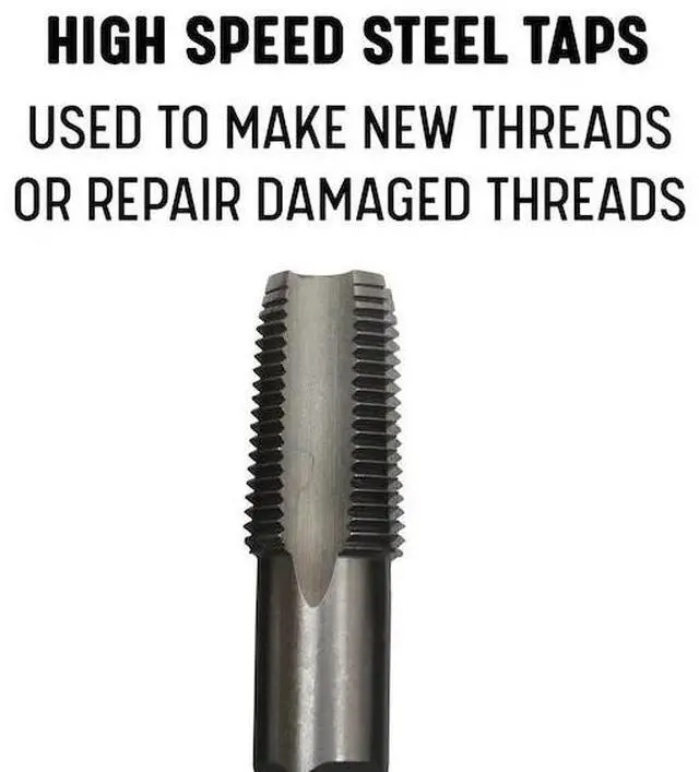 Alt view image 5 of 9 - Drill America T/A Series High-Speed Steel Pipe Tap, Uncoated (Bright) Finish, Round with Square End Shank, 1-1/4"-11-1/2 NPT (Pack of 1)