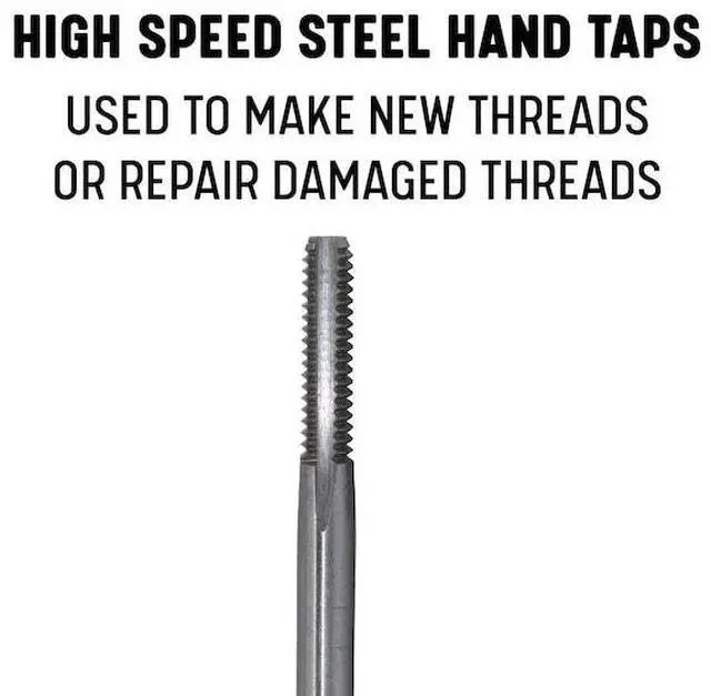 Alt view image 4 of 10 - Drill America DWT Series Qualtech High-Speed Steel Left Hand Threading Tap, Uncoated (Bright) Finish, Round with Square End Shank, Bottoming Chamfer, 7/8"-9 Size (Pack of 1)