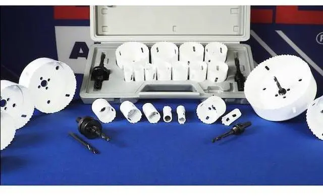 Alt view image 7 of 8 - Drill America DMS04-9114 14-Piece Bimetal Industrial Maintenance Hole Saw Kit