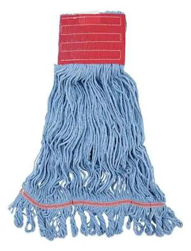 Alt view image 5 of 11 - Boardwalk Pro Loop Web/Tailband Mop Head Blue Large 12/Carton 1800LBDZ