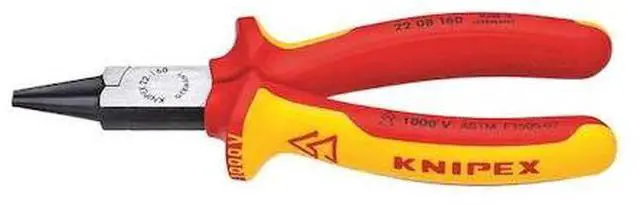 Main image of KNIPEX 22 08 160 SBA 6 1/4 in 22 Needle Nose Plier Cushion Grip Handle