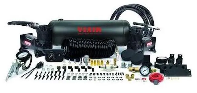 Alt view image 2 of 2 - Dual Stealth Black 400C Onboard Air System (4.55 CFM · 150 PSI · 60 Amp · 12V · 2.0 Gal. Tank)