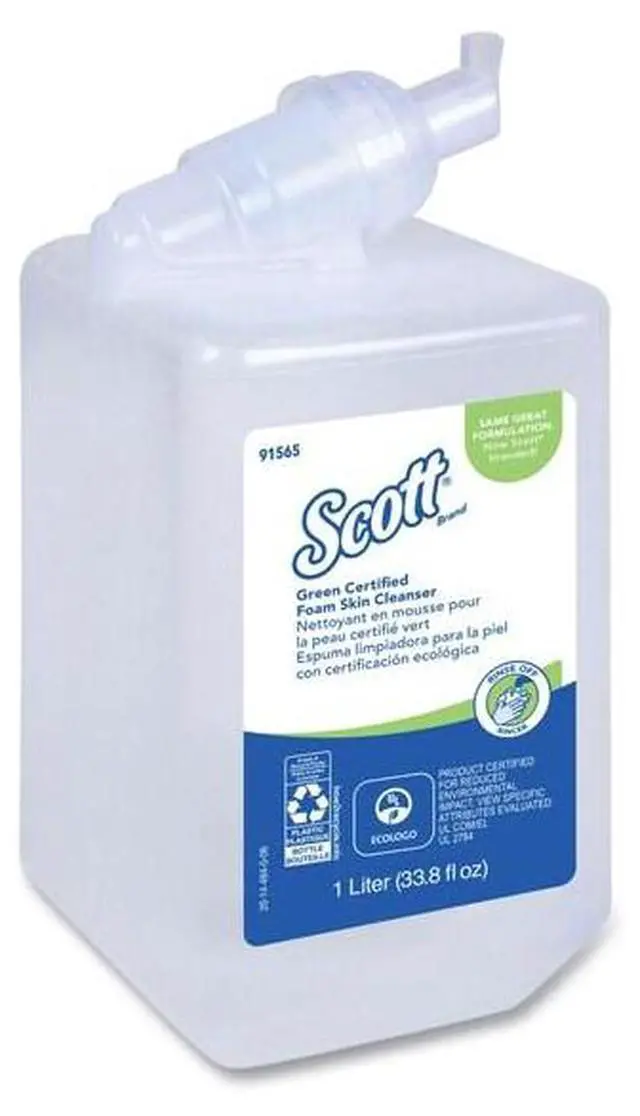 Alt view image 6 of 7 - SCOTT KCC 91565 Green Certified Foam Skin Cleanser, Neutral, 1000mL Bottle, PK6