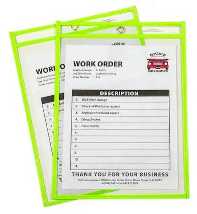 Alt view image 2 of 15 - C-line Neon Colored Stitched Shop Ticket Holder 15 EA/BX