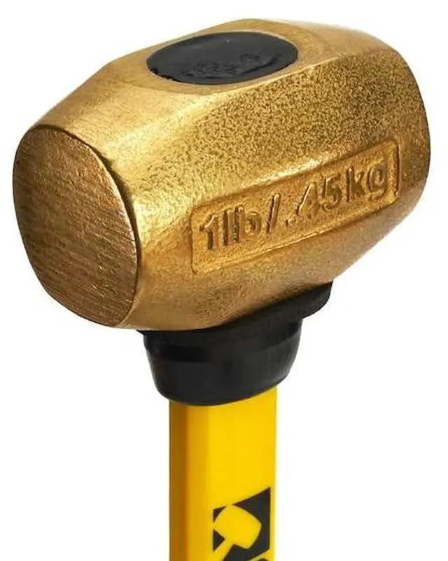 Alt view image 5 of 5 - ABC HAMMERS ABC1BFB 1 lb. Brass Hammer with 10" Fiberglass Handle