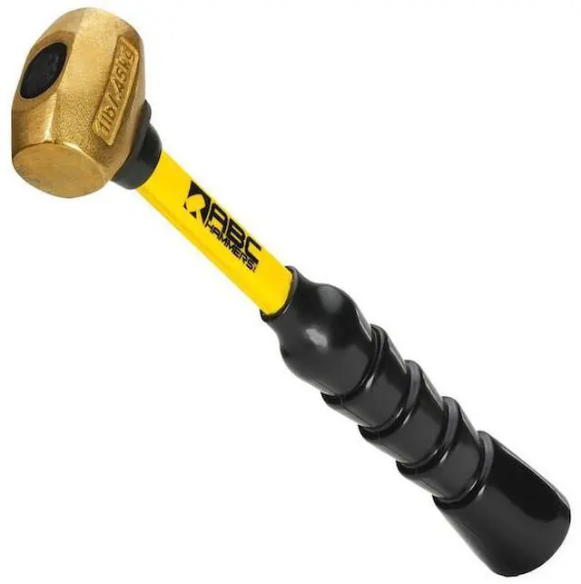 Alt view image 3 of 5 - ABC HAMMERS ABC1BFB 1 lb. Brass Hammer with 10" Fiberglass Handle