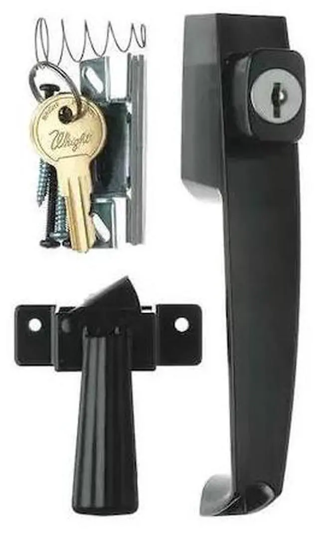 Main image of WRIGHT PRODUCTS VK333X3BL Keyed Push Button Latch, Black