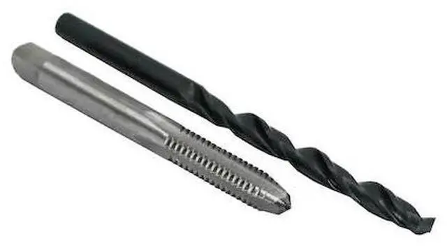 Alt view image 2 of 12 - Drill America POUM12X1.75 Pouf Series M12 x 1.75 HSS Plug Tap and 10.25mm HSS Drill Bit in Plastic Case, Plug Chamfer, Right Hand Cut, High Speed Steel, Uncoated (Bright) Coating