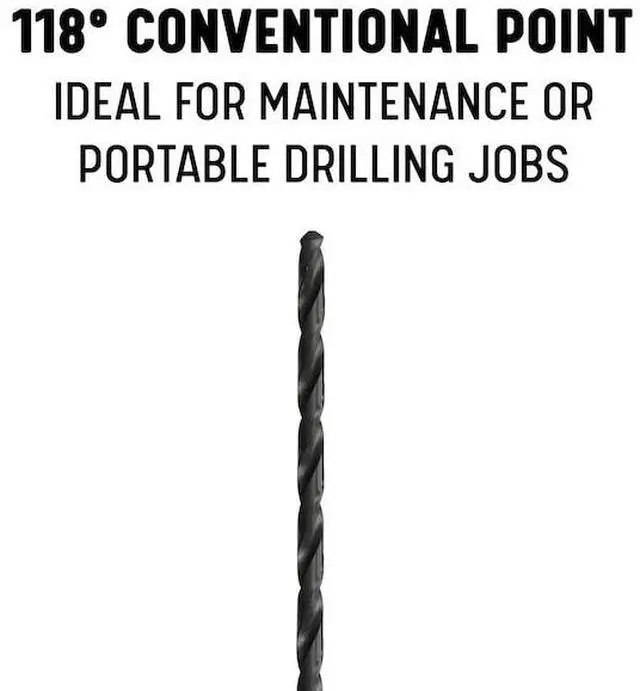 Alt view image 2 of 7 - DRILL AMERICA DWDDL12X5/16 5/16" x 12" HSS Extra Long Drill Bit