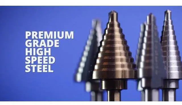 Alt view image 3 of 8 - Drill America 1/8 to 1/2 by 1/32 Increments Unibit, HSS Step Drill Bit, VAC1
