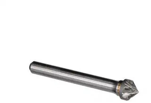 Alt view image 2 of 9 - Drill America DUL Series Solid Carbide Bur, Double Cut, SK5 90 Degrees Angle, 1/4" Shank, 1/2" Head Diameter, 1/4" Cutting Length (Pack of 1)