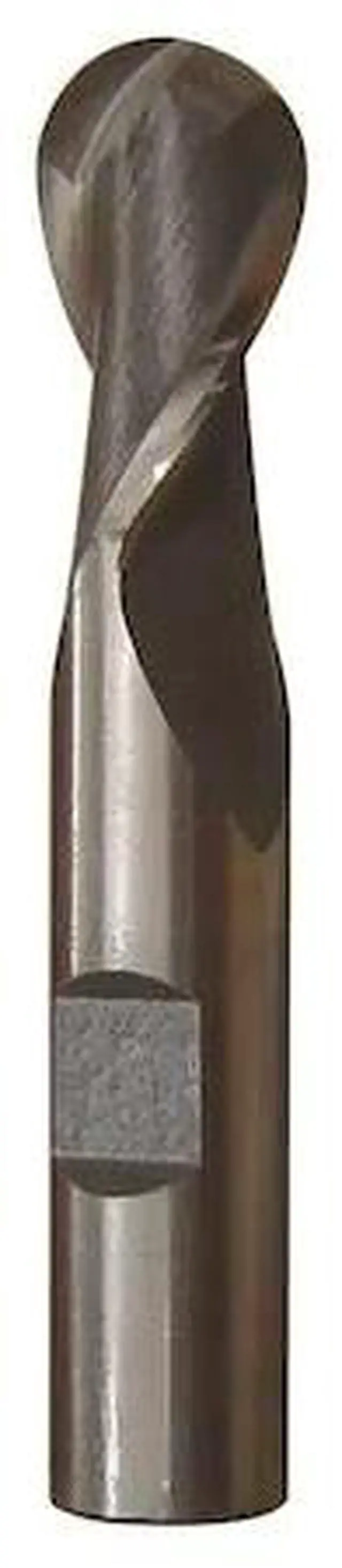 Alt view image 2 of 6 - Drill America DWCT Series High-Speed Steel End Mill, Polished Finish, 2 Flute, Ball End, 2-1/2" Cutting Length, 1 1/4" Cutting Diameter, 5-1/16" Length, 1-1/4" Shank (Pack of 1)