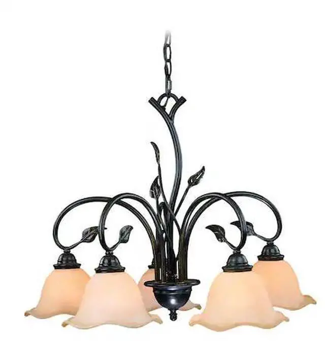 Alt view image 2 of 8 - vaxcel ch38805ol vine 5 light chandelier, oil shale finish