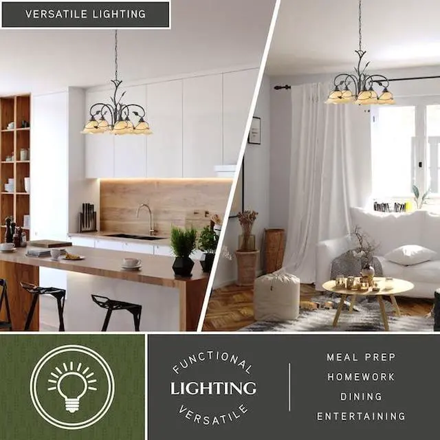 Alt view image 4 of 8 - vaxcel ch38805ol vine 5 light chandelier, oil shale finish