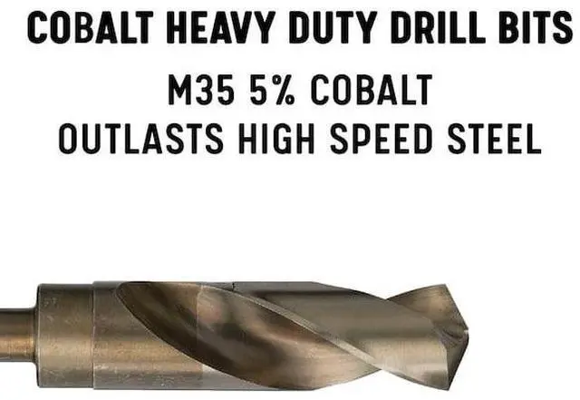 Alt view image 8 of 13 - Drill America 9/16in 1/2in Reduced Shank Cobalt Silver and Deming Drill Bit