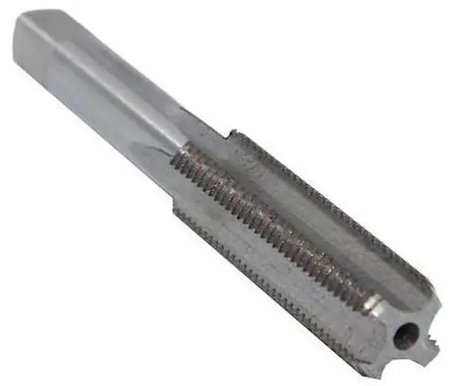 Alt view image 2 of 8 - Drill America T/A Series High-Speed Steel Hand Threading Tap, Uncoated (Bright) Finish, Round with Square End Shank, Bottom Chamfer, 5/8"-11 Size (Pack of 1)