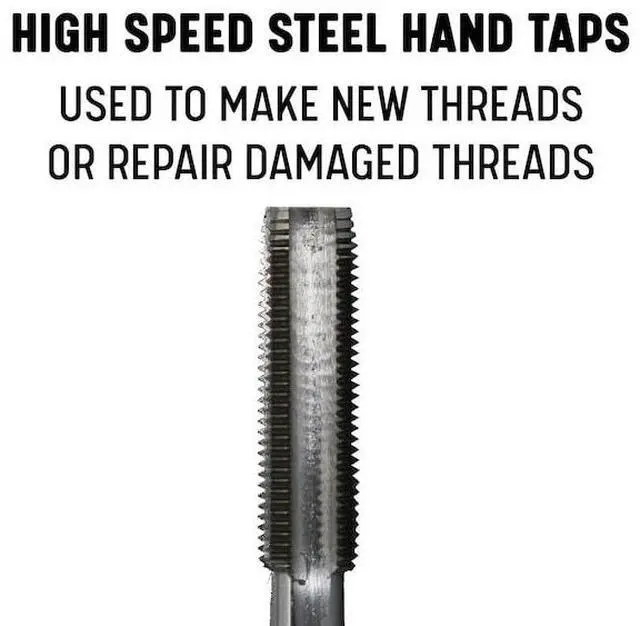 Alt view image 7 of 12 - Drill America m1.6 X .35 HSS Plug Tap and matching 1.25mm HSS Drill Bit in plastic pouch.