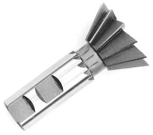 Alt view image 3 of 3 - Drill America DWC Series Qualtech 60 Degree Dovetail Cutter, High-Speed Steel, Weldon Shank, 1/2" Size (Pack of 1)