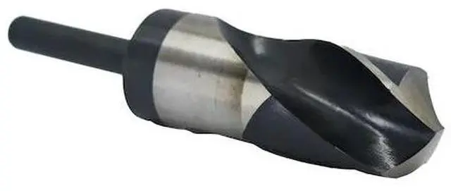 Alt view image 5 of 10 - Drill America D/ARSD Series High-Speed Steel Premium Quality Reduced-Shank Drill Bit, Black Oxide Finish, Round Shank, Spiral Flute, 118 Degrees Conventional Point, 1-25/64" Size (Pack of 1)