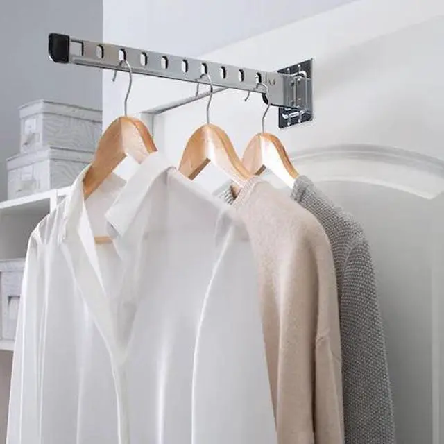 Alt view image 2 of 6 - organize it all over the door folding hanger holder, chrome