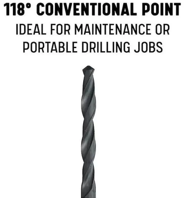 Alt view image 2 of 7 - DRILL AMERICA DWDTL1-7/16 1-7/16" HSS Taper Length Drill Bit