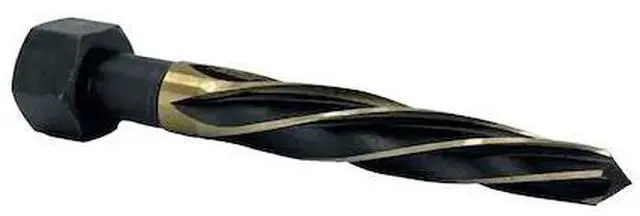 Alt view image 2 of 7 - Drill America KFDRB13/16HEX-1 HSS Black and Gold Hex Shank Bridge Reamer, Premium, 13/16"