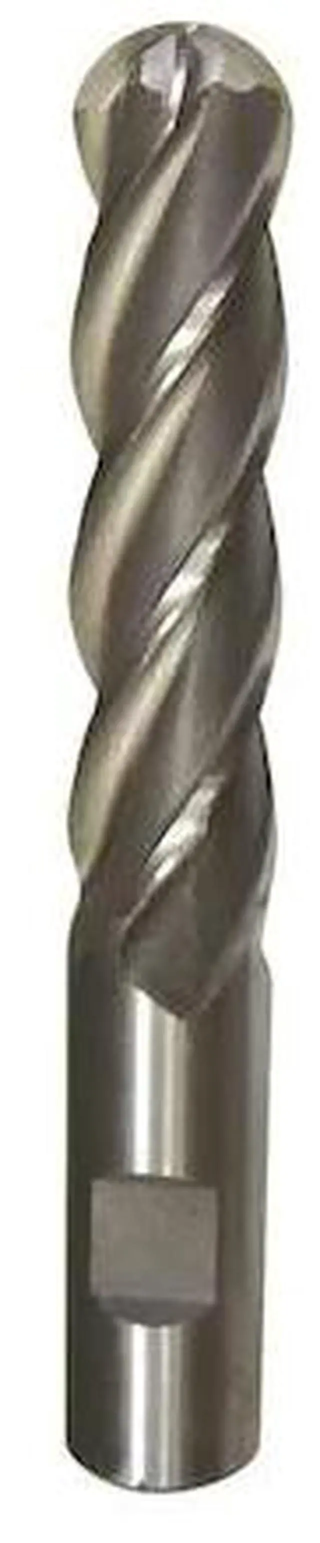 Alt view image 2 of 6 - Drill America DWCF Series High-Speed Steel End Mill, Polished Finish, 4 Flute, Ball End, 3/4" Cutting Length, 3/8" Cutting Diameter, 2-9/16" Length, 3/8" Shank (Pack of 1)