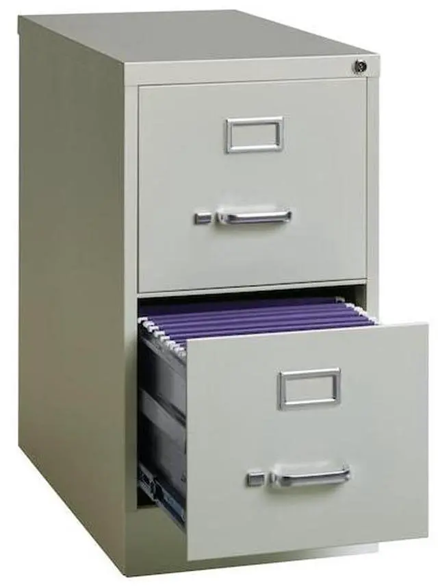 Alt view image 6 of 8 - Hirsh 25-in Deep 2 Drawer, Letter Width, Vertical File Cabinet, Light Gray