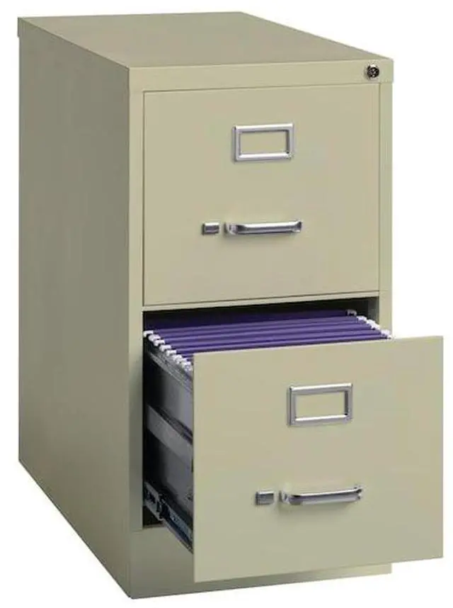 Alt view image 7 of 8 - Hirsh 25-in Deep 2 Drawer, Letter Width, Vertical File Cabinet, Putty
