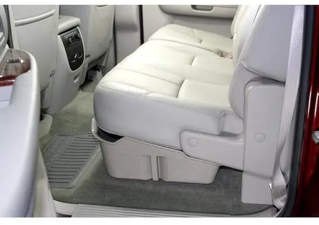 Alt view image 4 of 9 - DU-HA Under Seat Storage Fits 07-13 Chevrolet/GMC Silverado/Sierra Light Duty & 07-14 Heavy Duty Crew Cab, Tan, Part #10044