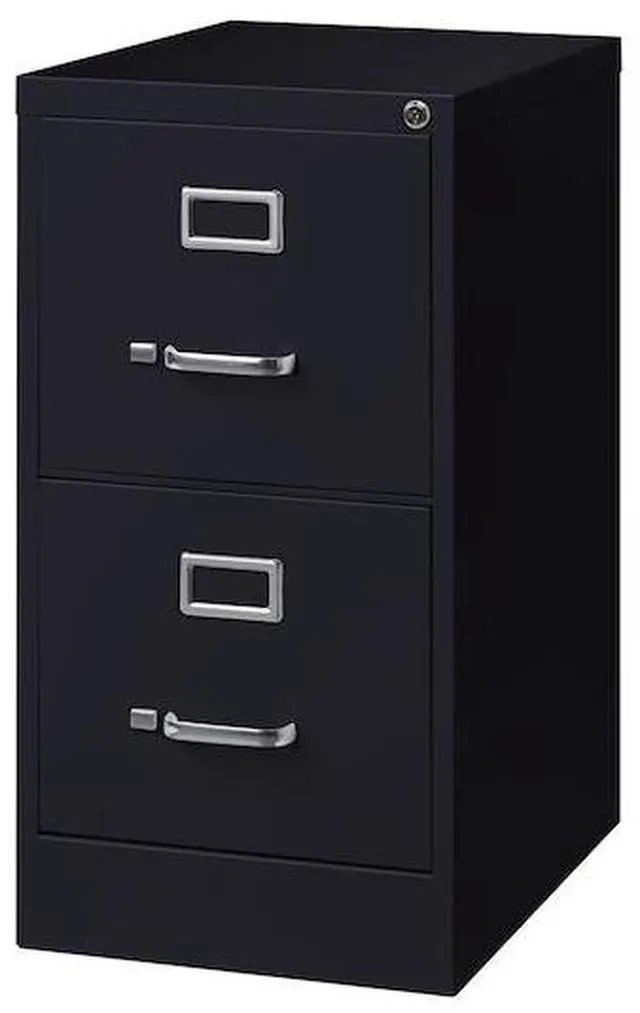 Alt view image 6 of 8 - 15 x 22 x 28.38 2-Drawer 22" Deep Verticals Series Vertical File Cabinet, Black