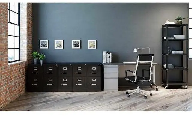 Alt view image 7 of 8 - 15 x 22 x 28.38 2-Drawer 22" Deep Verticals Series Vertical File Cabinet, Black