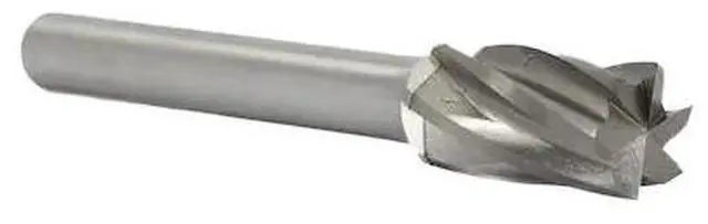 Alt view image 2 of 9 - Drill America DUL Series Solid Carbide Bur, Double Cut, SB3NF Cylindrical - Flat End, 1/4" Shank, 3/8" Head Diameter, 3/4" Cutting Length (Pack of 1)