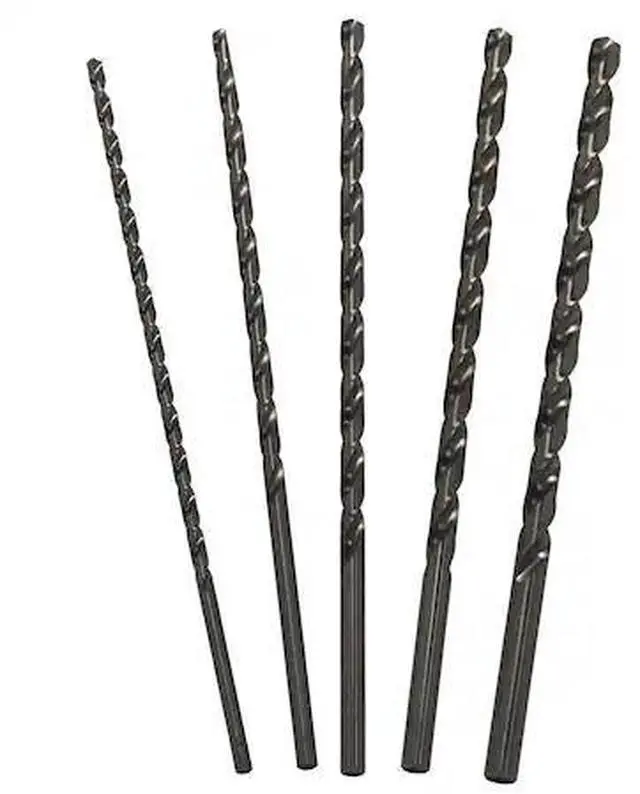 Main image of DRILL AMERICA POUDWDDL12 1/4"-1/2"x12" 5Pc. HSS Extra Long Drill Bit Set