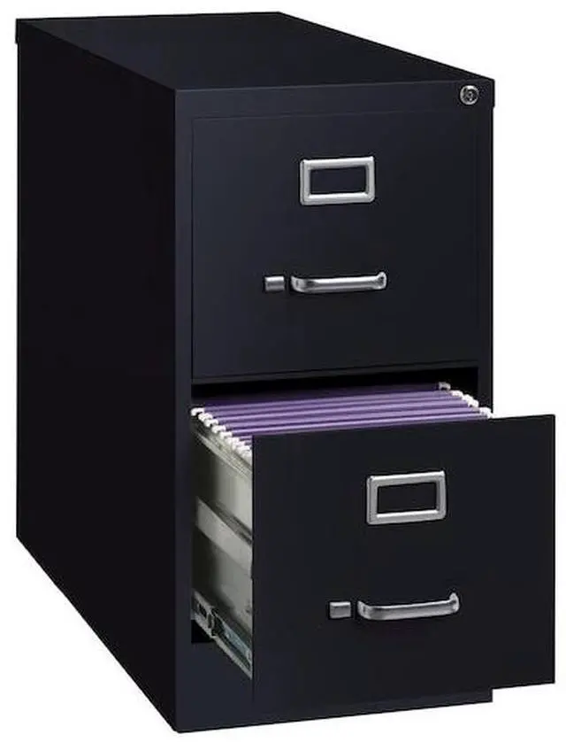 Alt view image 4 of 8 - Hirsh 26.5-in Deep 2 Drawer, Letter Width, Vertical File Cabinet, Black