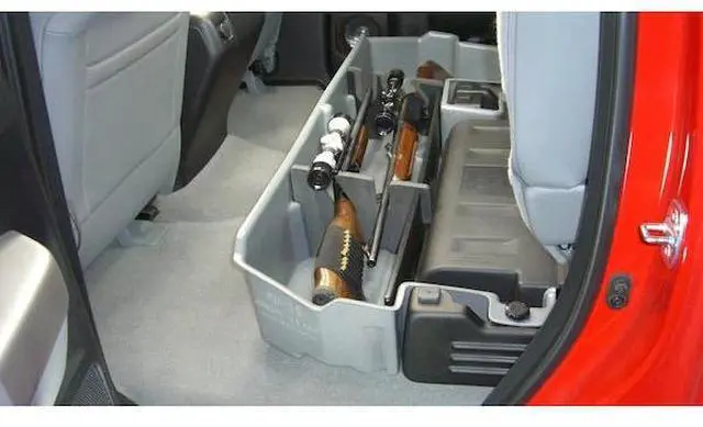 Alt view image 8 of 8 - DU-HA Under Seat Storage Fits 07-17 Toyota Tundra Double Cab with Subwoofer, Black, Part #60061