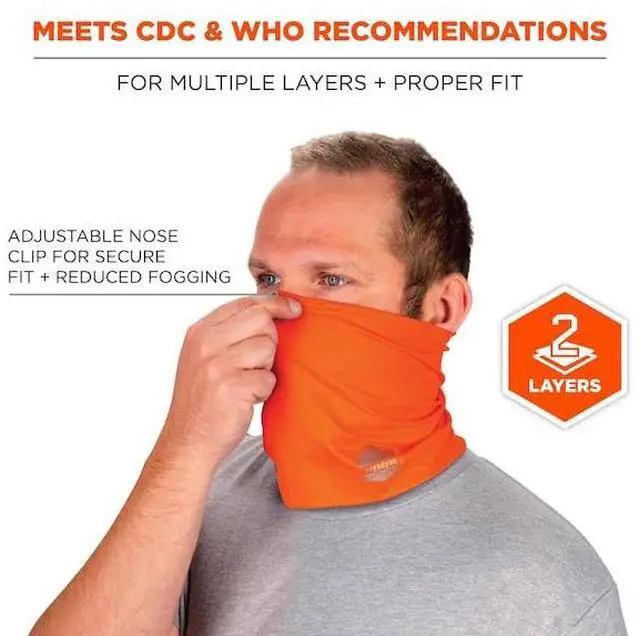 Alt view image 3 of 8 - Ergodyne Chill-Its Cooling High Visibility Sweatband Orange Large/Extra-Large (42147)