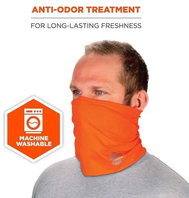 Alt view image 7 of 8 - Ergodyne Chill-Its Cooling High Visibility Sweatband Orange Large/Extra-Large (42147)